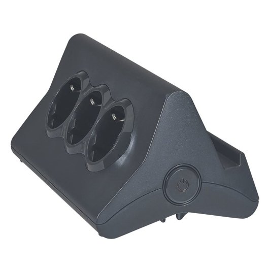 Multiprise Legrand avec support tablette 3x Schuko + 2x USB 1,5m Noir