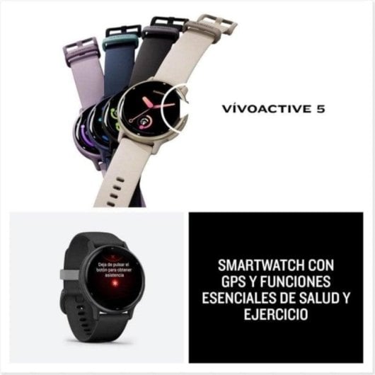 Garmin Vivoactive 5 Bluetooth WiFi NFC GPS 42mm AMOLED Schwarz One Size 5ATM SpO2 Herzfrequenz Schlaftracking
