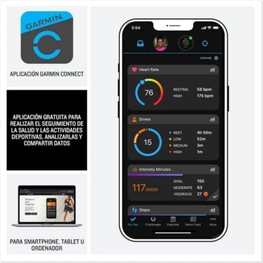 Garmin Vivoactive 5 Bluetooth WiFi NFC GPS 42mm AMOLED Schwarz One Size 5ATM SpO2 Herzfrequenz Schlaftracking