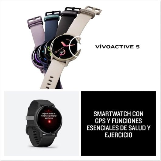 Garmin Vivoactive 5 Bluetooth GPS NFC 42mm AMOLED Lila Einheitsgröße Wasserdicht 5ATM SpO2 Pulsmesser Schlaftracking