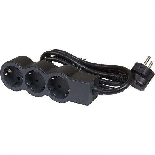 Legrand Regleta 6x Schuko 2P+1T 5m Negro/Gris