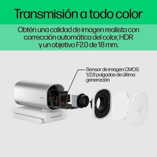 HP 960 Webcam 4K UltraHD 2160p para Streaming Plata