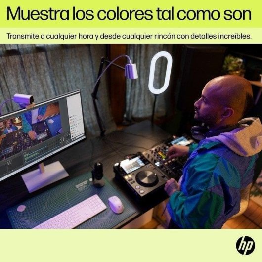 HP 960 Webcam 4K UltraHD 2160p para Streaming Plata