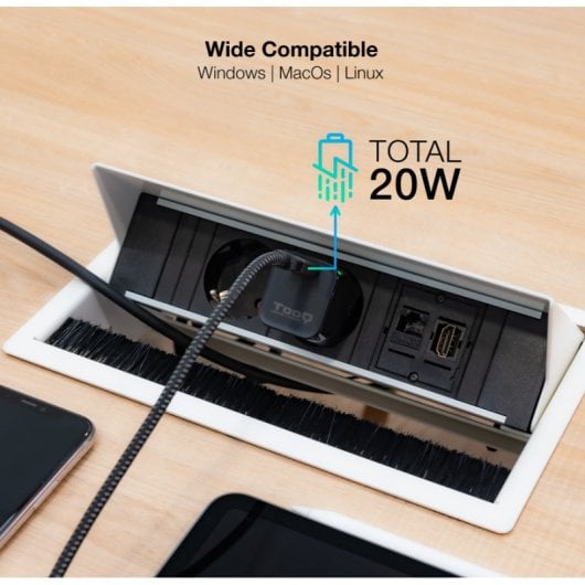TooQ TQWC-PD20 Caricabatterie per dispositivi mobili Universale Nero AC Ricarica rapida Interno