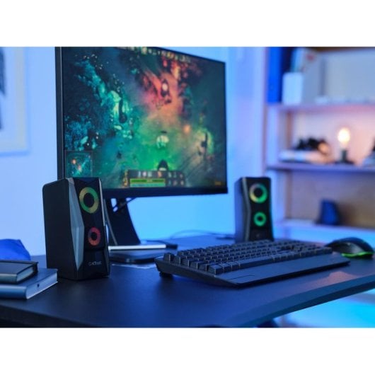 Altavoces Trust GXT 606 JAVV 2.0 alámbricos 12W con iluminación RGB