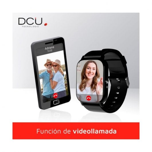 Smartwatch DCU con GPS e videochiamate 4G per anziani Nero