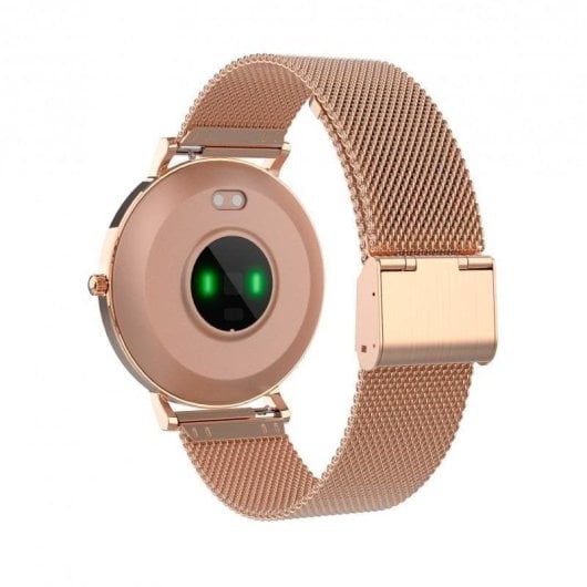 DCU Boulevard Bluetooth 43mm AMOLED Ouro Rosa IP68 SpO2 Pulsómetro Monitor Sono