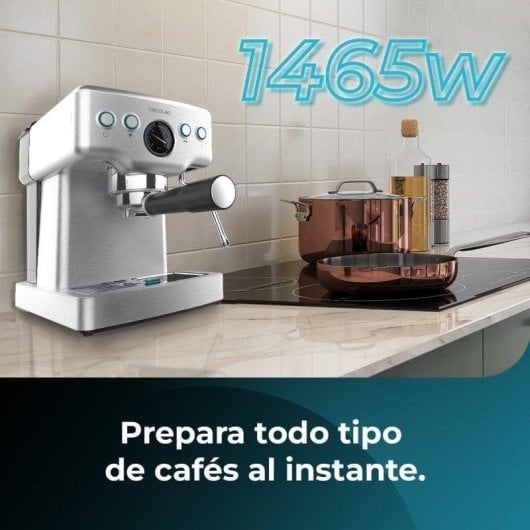 Cafetera Barista Cecotec Power Espresso 20 Barista Mini 1,8L 20 bares con manómetro y vaporizador