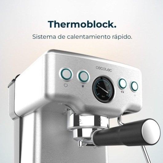 Cafetera Barista Cecotec Power Espresso 20 Barista Mini 1,8L 20 bares con manómetro y vaporizador