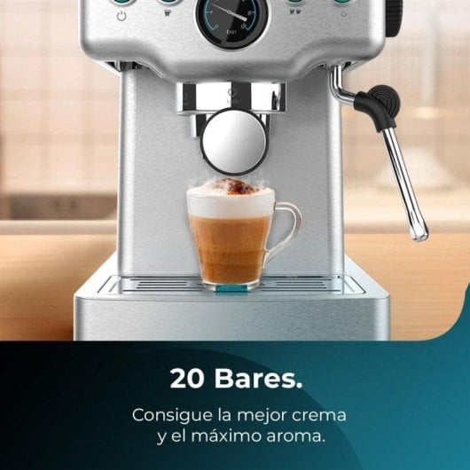 Cafetera Barista Cecotec Power Espresso 20 Barista Mini 1,8L 20 bares con manómetro y vaporizador