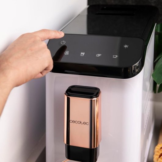 Cecotec Cremmaet Macchia White Rose Caffettiera Espresso Superautomatica con Macinacaffè Bianco/Rosa
