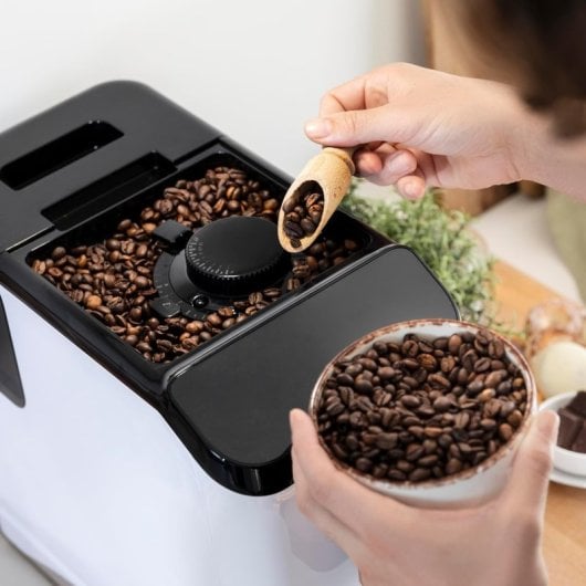 Cecotec Cremmaet Macchia White Rose Caffettiera Espresso Superautomatica con Macinacaffè Bianco/Rosa