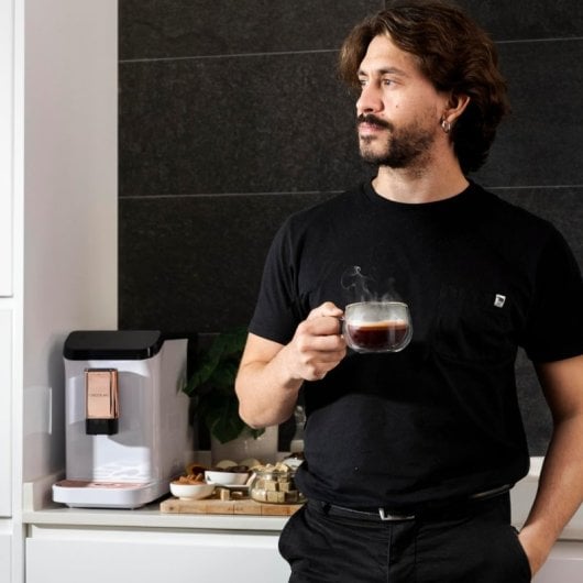 Cecotec Cremmaet Macchia White Rose Caffettiera Espresso Superautomatica con Macinacaffè Bianco/Rosa