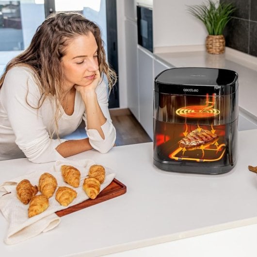 Cecotec Cecofry DuoHeat 6000 Freidora de Aire sin Aceite 6L 2200W Negra Reacondicionado