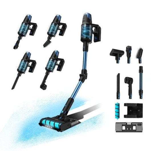 Cecotec Conga Rockstar 8500 Infinity Ergowet Animal Turbo Aspiradora Escoba/Mano sin Cable 29.6V 680W