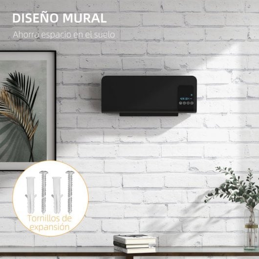 Homcom Calefactor Eléctrico de Pared con Control Remoto 2000W