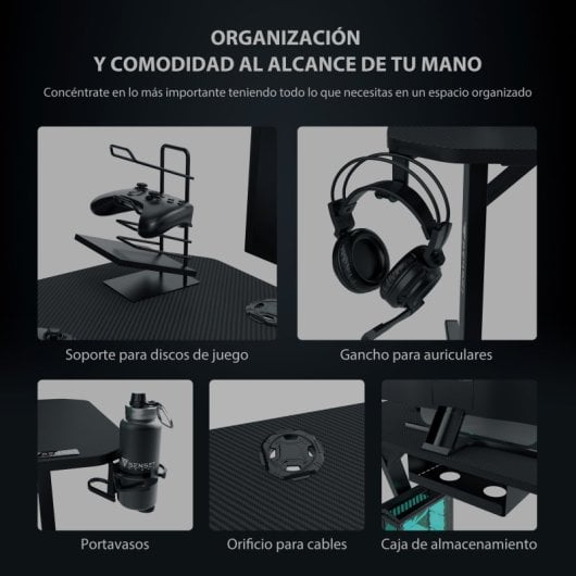 Sense7 Nomad Basic Mesa Gaming Preta