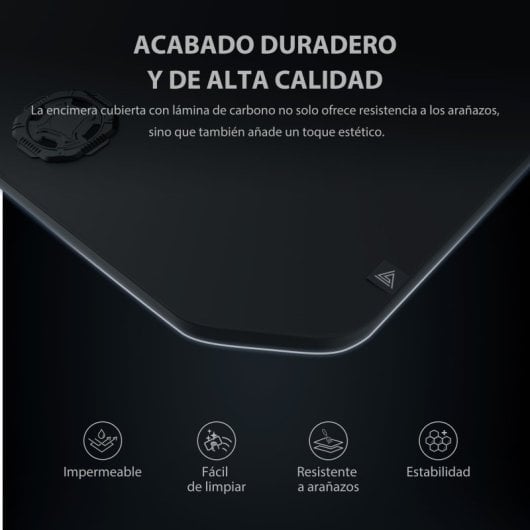 SENSE7 Nomad Classic Mesa Gaming Ergonomicos con Accesorios 140x60 Negra