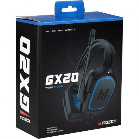 Indeca GX20 Headset Gaming com Microfone Multiplataformas Preto