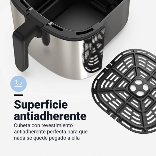 Friggitrice ad aria universale Blue Air Crispy 6006B da 6,5 litri nera/inossidabile