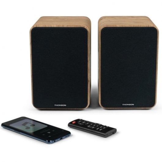 Thomson WS602DUO Altifalantes Bluetooth 100W Madeira