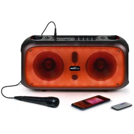 BigBen PARTYBTHPLH Enceinte Bluetooth LED avec microphone 200W