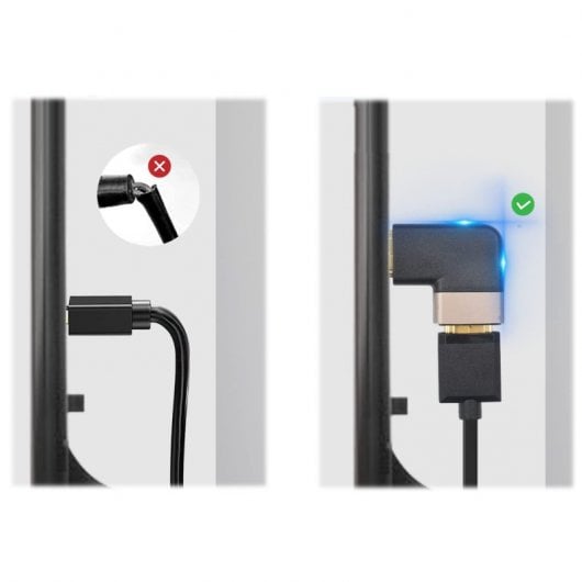 PcCom Essential Adaptador HDMI 8K 2.1 Macho a Hembra Acodado Tipo T