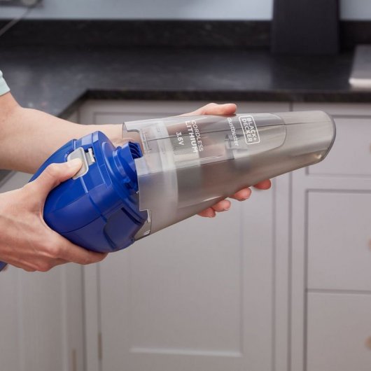 Black & Decker NVC115WA Kabelloser Handstaubsauger, 3,6 V, Blau/Grau