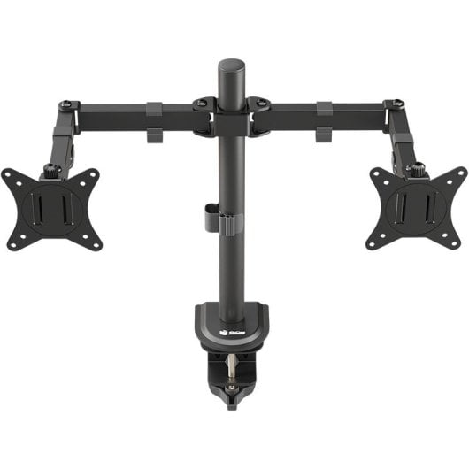 PcCom Essential Soporte 2 Monitores de 17-32" VESA 75x75/100x100 Máx 9Kg Negro