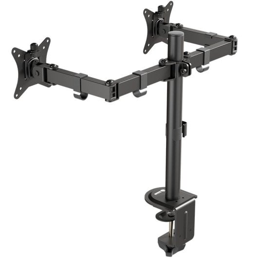 PcCom Essential Soporte 2 Monitores de 17-32" VESA 75x75/100x100 Máx 9Kg Negro