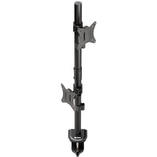 PcCom Essential Soporte 2 Monitores Vertical de 17-32" VESA 75x75/100x100 Máx 9Kg Negro