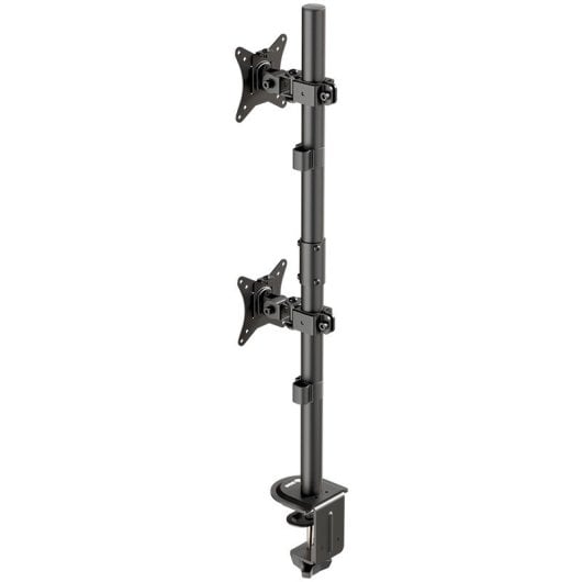 PcCom Essential Soporte 2 Monitores Vertical de 17-32" VESA 75x75/100x100 Máx 9Kg Negro