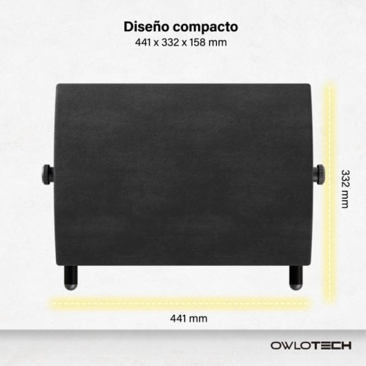 Poggiapiedi in pelle scamosciata Owlotech e tecnologia SoftFoam Inclinazione regolabile Comfort ergonomico 44x33 cm Nero