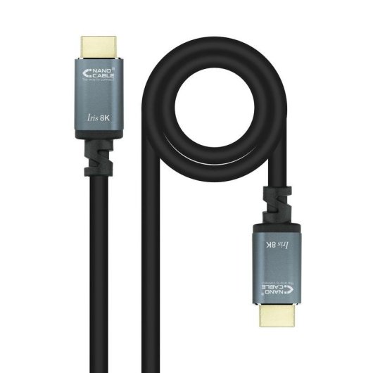 Cable HDMI 2.1 IRIS 8K Nanocable 5m Negro