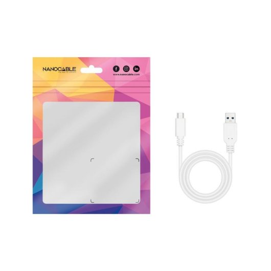 Cable USB 3.1 Gen 2 Nanocable USB-C/USB-A 2 m Blanco