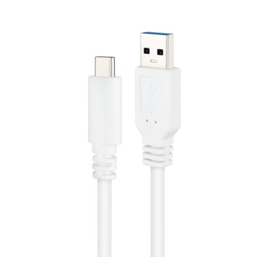 Cable USB 3.1 Gen 2 Nanocable USB-C/USB-A 2 m Blanco