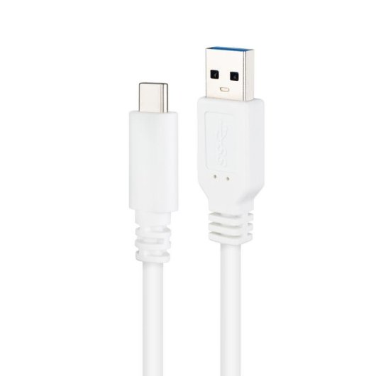 Cable USB 3.1 Gen 2 Nanocable USB-C/USB-A 2 m Blanco