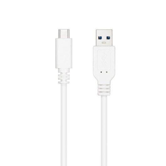 Câble USB Nanocable 10.01.4001-L150-W USB-C vers USB-A 1,5 m 10 Gbps 3A Blanc