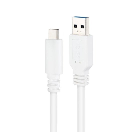 Câble USB Nanocable 10.01.4001-L150-W USB-C vers USB-A 1,5 m 10 Gbps 3A Blanc