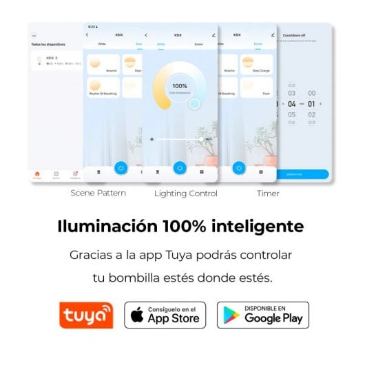 Ksix Bombilla Smartled GU10 5.5W 400Lm CCT 2 Unidades