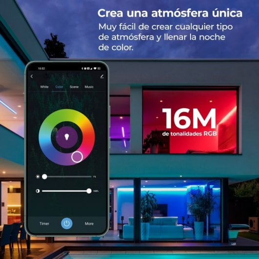 Ksix Bombilla Smartled GU10 5.5W 400Lm RGB+CCT 2 Unidades