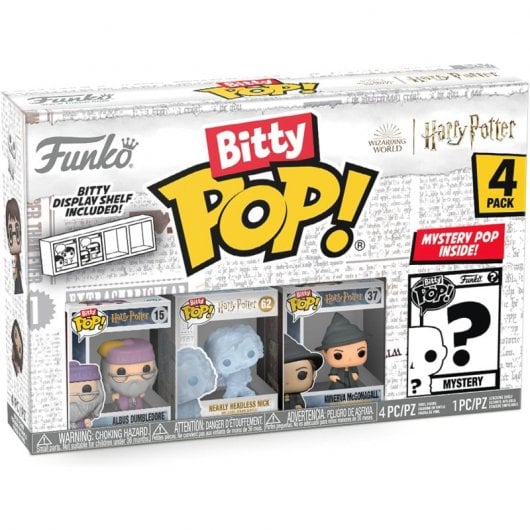 Funko Bitty Pop Harry Potter Pack 4 Dumbledore/Nick Casi Descabezado/McGonagall/Figura Misteriosa