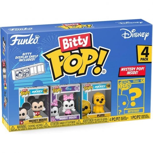 Funko Bitty Pop Disney Pack 4 Mickey Mouse/Minnie Mouse/Pluto/Figura Misteriosa