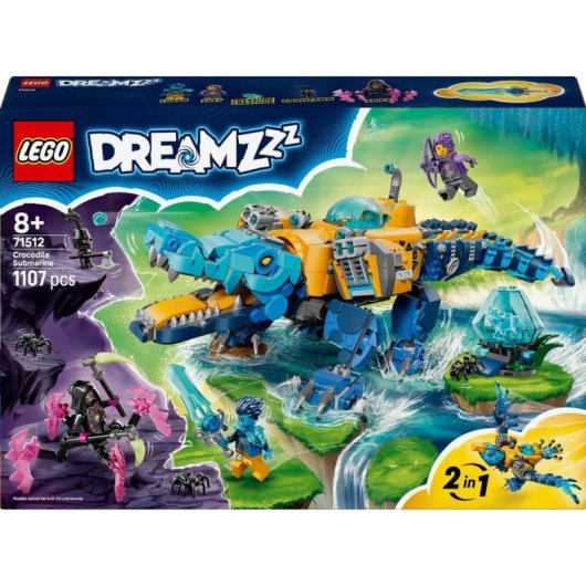 Bauset LEGO Dreamzzz 71512 Krokodil-U-Boot 1107 Teile 3 Minifiguren