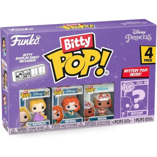 Funko Bitty Pop Disney Princesses Pack 4 Rapunzel/Merida/Moana/Misteriosa figura