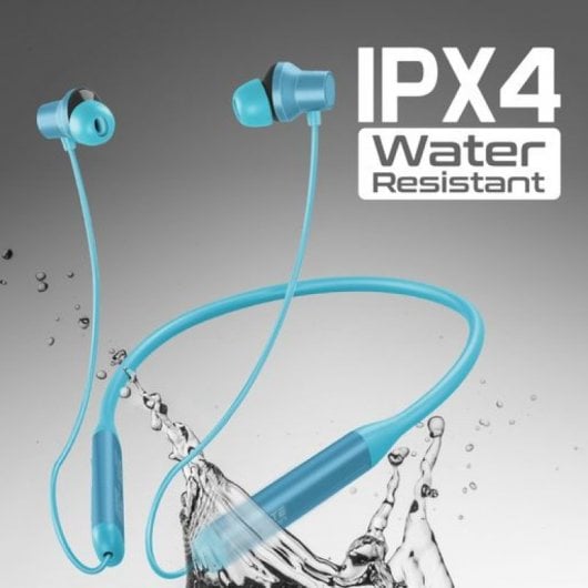 Promate Velcon Auriculares Inalámbricos Bluetooth para Cuello Cancelación de Ruido Activa ANC Azul