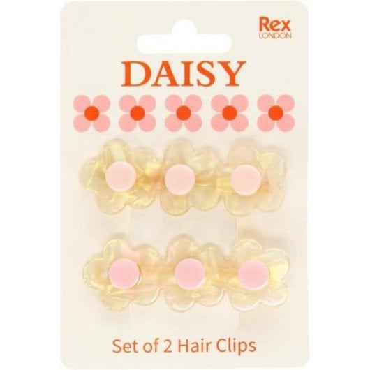Pinza para el pelo Bastilipo Daisy rosa set 2 unidades diseño floral