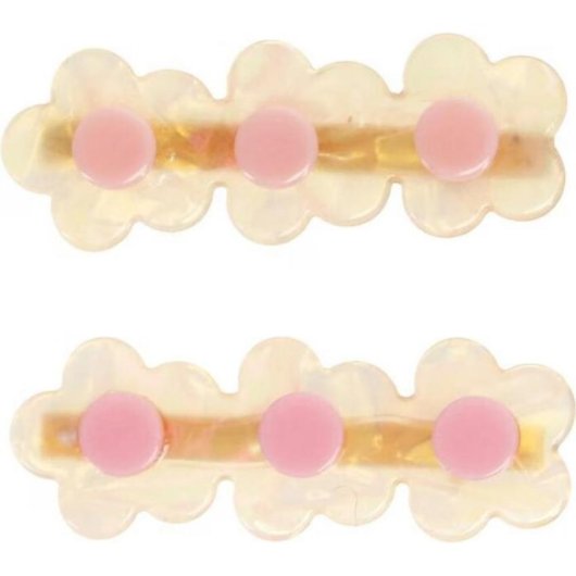 Pinza para el pelo Bastilipo Daisy rosa set 2 unidades diseño floral