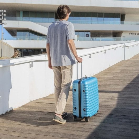 Mala de viagem grande Numada Upfly 28' Abs (75x49x29cm) Azul elétrico