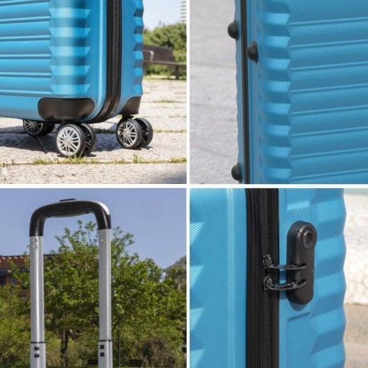 Mala de viagem grande Numada Upfly 28' Abs (75x49x29cm) Azul elétrico